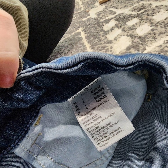 American eagle distressed women's size 4 curvy super hi rise jeggings - Picture 6 of 7